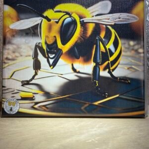 Square Canvas Bee Art