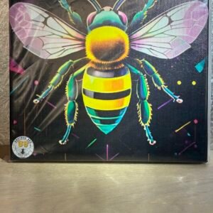 Square Canvas Bee Art