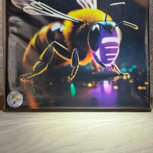 Square Canvas Bee Art
